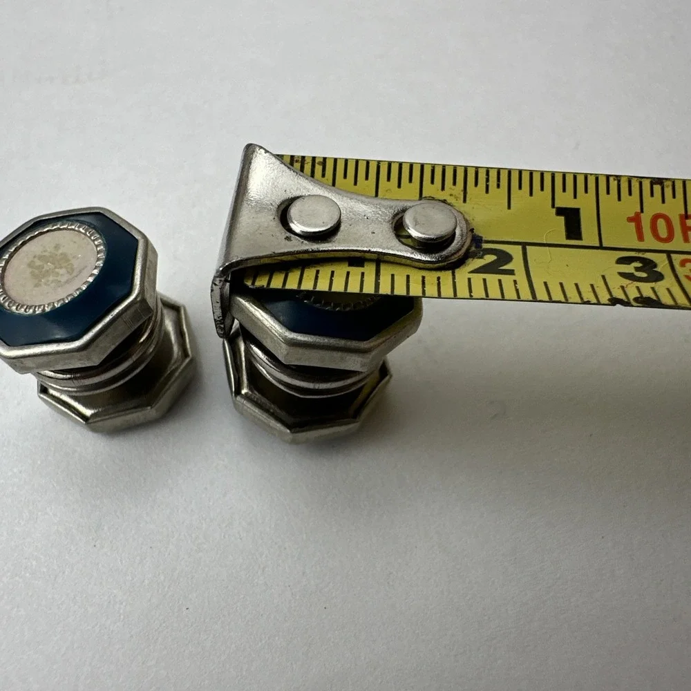 Antique Art Deco 1930s Simple Lion Brand Mother of Pearl Cufflinks